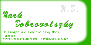 mark dobrovolszky business card